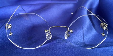 rimless octagon eyeglasses for men